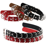 Punk Double Layer Leather Ring Choker Necklace Unisex