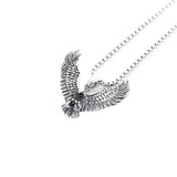 Punk Eagle Head Pendant Necklace Stainless Steel Chain 60CM Gift