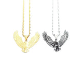 Punk Eagle Head Pendant Necklace Stainless Steel Chain 60CM Gift