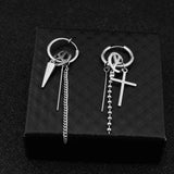 Spike Cross Stud Earring Stainless Steel