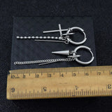 Spike Cross Stud Earring Stainless Steel