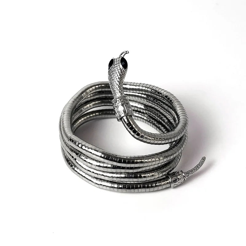 Punk Metal Adjustable Snake Necklace for Women
