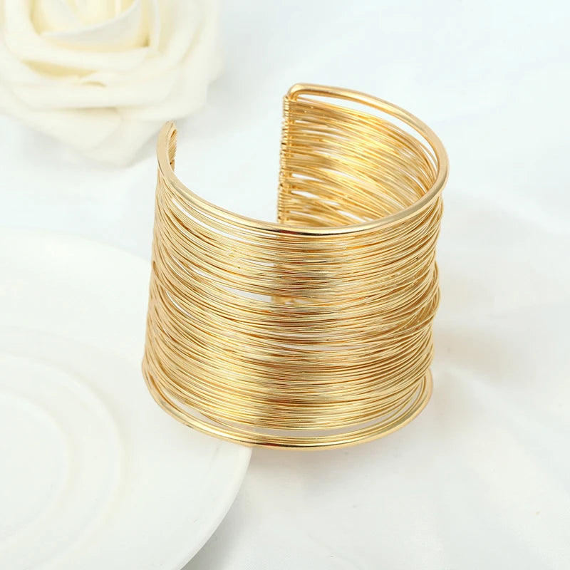 Punk Opening Wires Bracelet for Women
