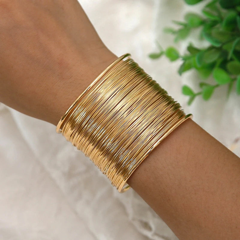 Punk Opening Wires Bracelet for Women