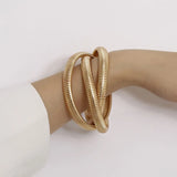 Metal Spiral Big Round Circle Bangles for Women XR2765