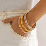 Metal Spiral Big Round Circle Bangles for Women XR2765