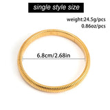 Metal Spiral Big Round Circle Bangles for Women XR2765