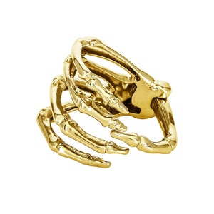 Punk Skeleton Hand Cuff Bracelet Gothic Bone Hand Claw Armlet Bangle Arm Ring