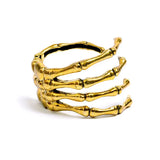 Punk Skeleton Hand Cuff Bracelet Gothic Bone Hand Claw Armlet Bangle Arm Ring