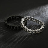 Punk Stainless Steel Bracelet Men's Titanium Bicycle Chain