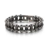 Punk Stainless Steel Bracelet Men's Titanium Bicycle Chain