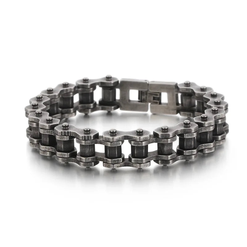 Punk 316L Stainless Steel Bracelet Men's Titanium Steel Bicycle Chain