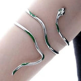 Punk Coiled Snake Upper Arm Cuff Bracelet