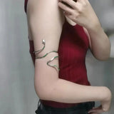 Punk Coiled Snake Upper Arm Cuff Bracelet