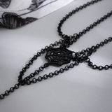 Punk Halloween Spider Web Chain Tassel Necklace