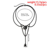 Punk Halloween Spider Web Chain Tassel Necklace