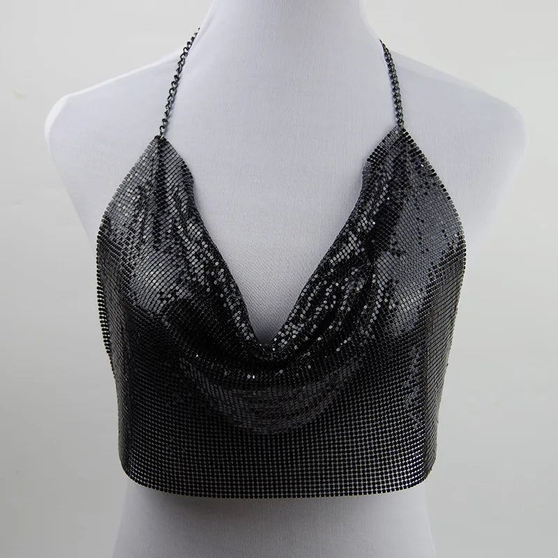 Punk Metal Body Harness Chain Bra for Women