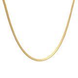 Punk Flat Blade Snake Link Chain Choker Necklace Silver