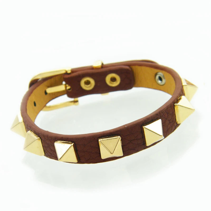 Punk Geometric Rivet Bangle Women 8 Personality Jewelry Bracelet Men