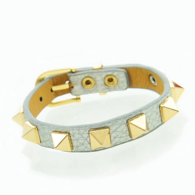 Punk Geometric Rivet Bangle Women 8 Personality Jewelry Bracelet Men