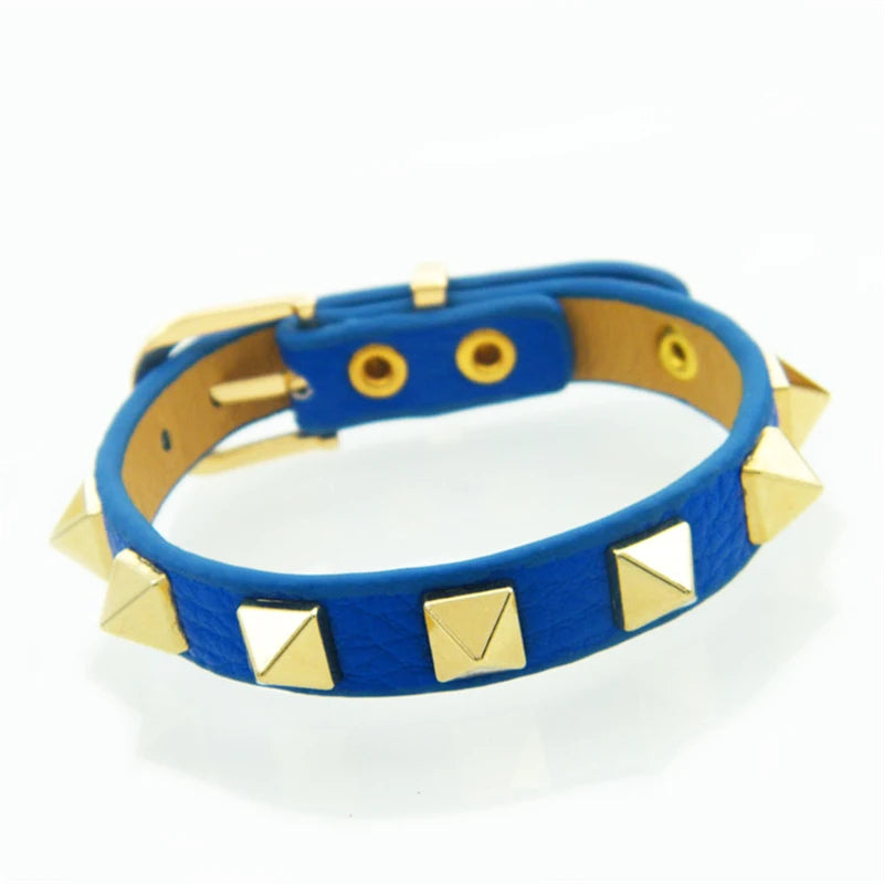Punk Geometric Rivet Bangle Women 8 Personality Jewelry Bracelet Men