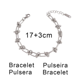 Punk 316L Stainless Steel Link Chain Bracelet For Women