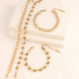 Punk 316L Stainless Steel Link Chain Bracelet For Women