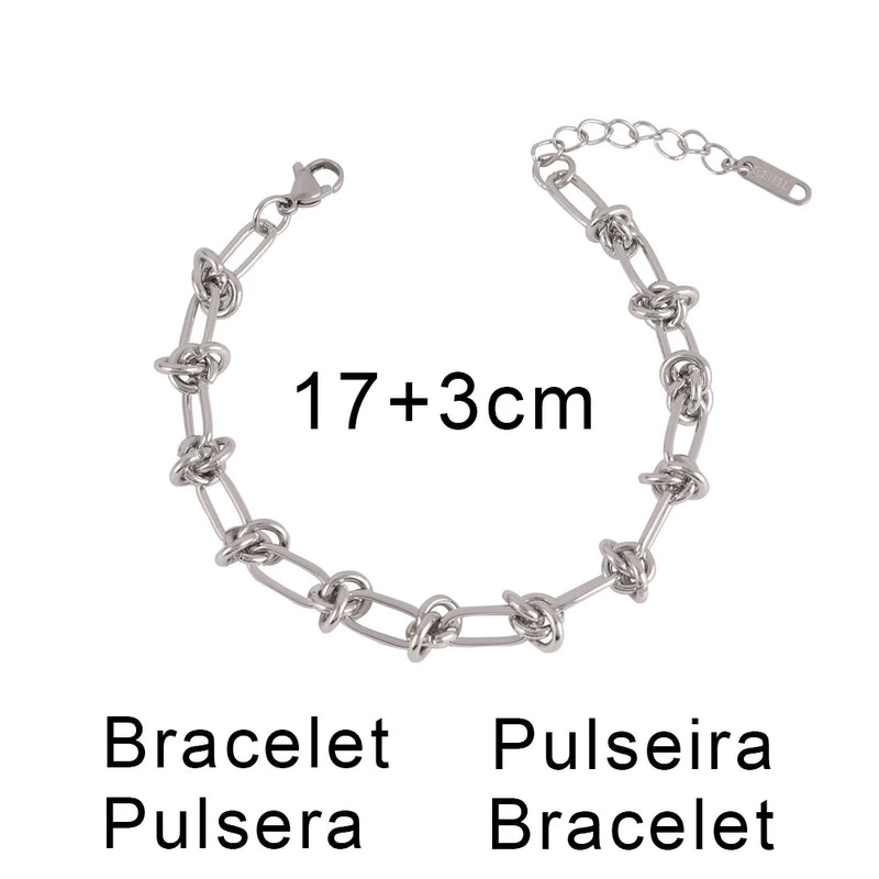 Punk 316L Stainless Steel Link Chain Bracelet For Women