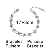 Punk 316L Stainless Steel Link Chain Bracelet For Women