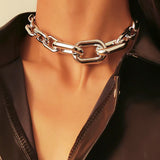 Punk Acrylic Clavicle Necklace Women Hip Hop Thick Chain