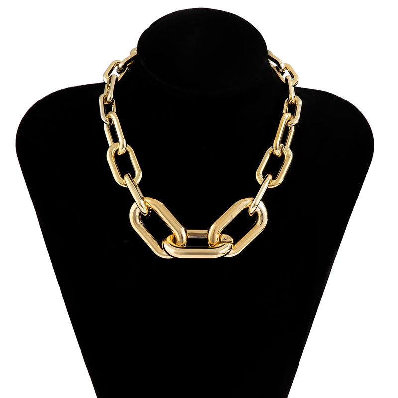 Punk Acrylic Clavicle Necklace Women Hip Hop Thick Chain