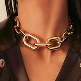 Punk Acrylic Clavicle Necklace Women Hip Hop Thick Chain