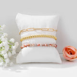 Agat Stone Beaded Bracelet Set for Men Women