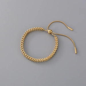Copper Chain Crystal Bracelet Heavy Metal Bangle