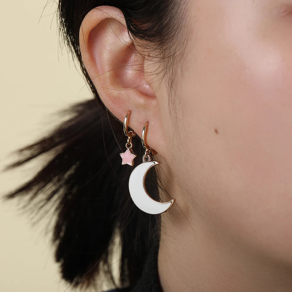 Ethnic Metal Enamel Crystal Dangle Earring