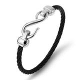 Punk Titanium Steel Wire Bracelet Hooks Charm Cuff Bracelets For Women