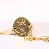 Stainless Steel Constellation Bracelet with CZ Zircon