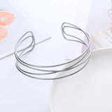 Punk Silver Torques Choker Necklace for Women