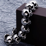 Skull Man Bracelet Stainless Steel Punk Goth Jewellery