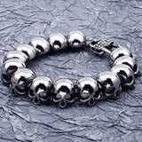 Skull Man Bracelet Stainless Steel Punk Goth Jewellery