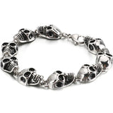 Skull Man Bracelet Stainless Steel Punk Goth Jewellery