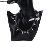 Punk Goth Rivets Choker Necklace Rock Gothic Spike