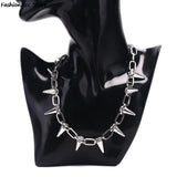 Punk Goth Rivets Choker Necklace Rock Gothic Spike