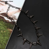 Punk Goth Rivets Choker Necklace Rock Gothic Spike