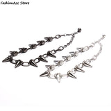 Punk Goth Rivets Choker Necklace Rock Gothic Spike