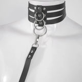 Punk Gothic Rivet Metal Leather Choker Necklace
