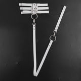 Punk Gothic Choker Necklaces Rivet Metal Traction Rope Bondage Collar