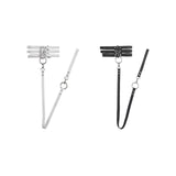 Punk Gothic Choker Necklaces Rivet Metal Traction Rope Bondage Collar