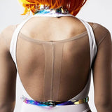 Gothic PVC Vinyl Halter Choker Harness Body Bondage Waist Belt Straps