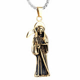 Punk Gothic Jewelry Retro Skeleton Charm Pendant Necklace